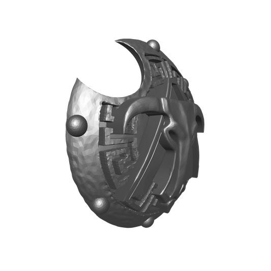 Minotaurs Chapter Round Spartan Shield with Blazons for JoyToy Grimdark Marine Action Figure Ancients