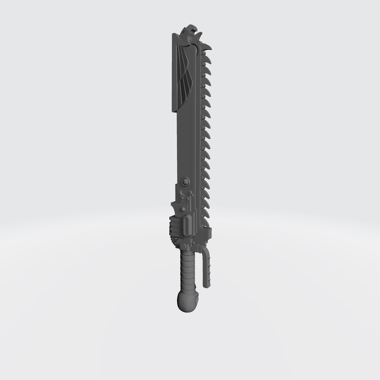 Ultramarine Teeth of Terra Chainsword with Skull Pommel for JoyToy Space Marine Action Figures Custom 1:18th Scale Parts 