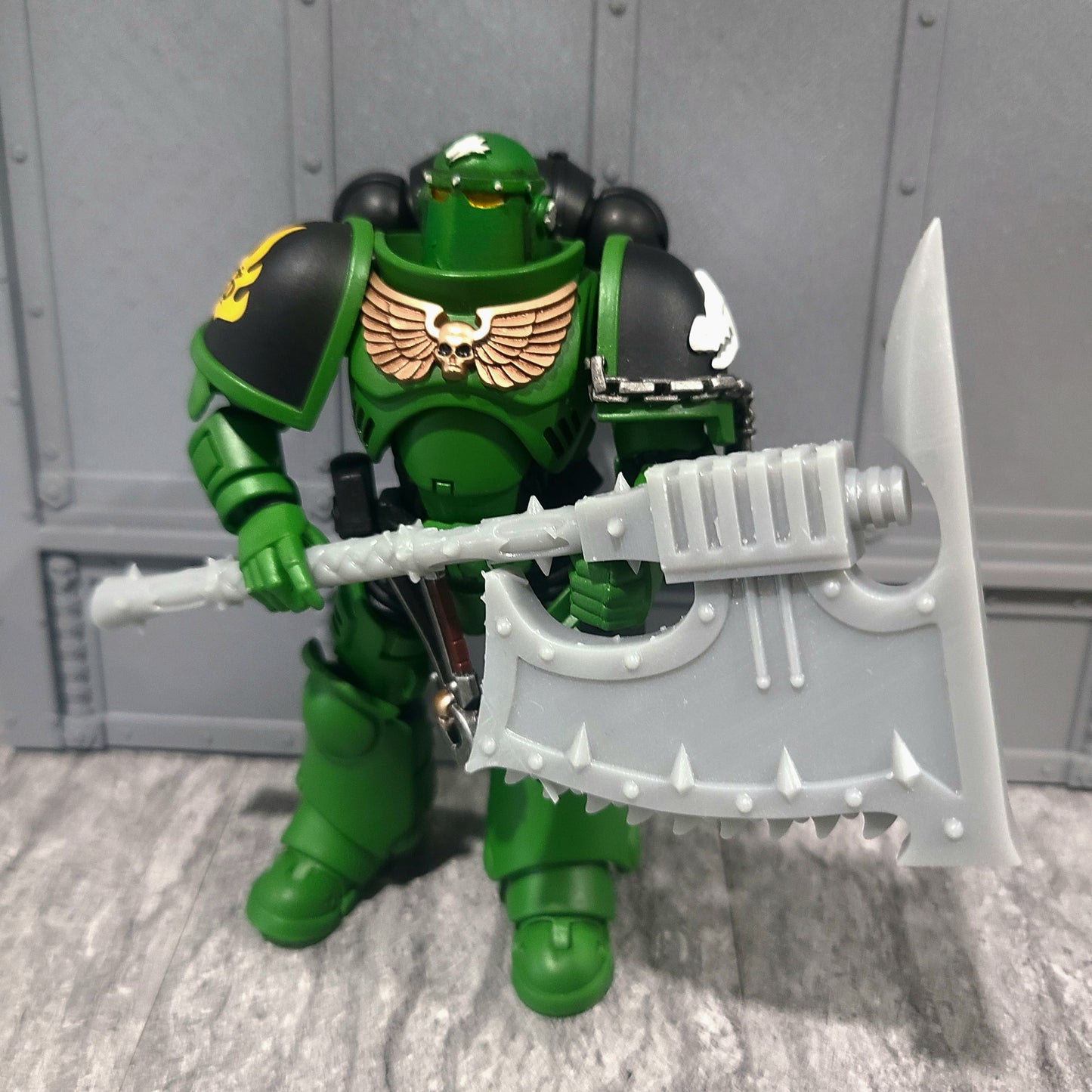 World Eaters Gorechild Chain Axe for JoyToy Chaos Space Marine 1:18 Action Figure 4" Custom Part Warhammer 40K