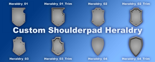 Custom 1:18 scale shoulder pad heraldry shield for JoyToy action figure customization.