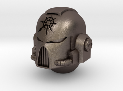 Mark VII Chaos Undivided Engraved Helmet: Warhammer 40K JoyToy Compatible Space Marine 1:18 Action Figure 4" Custom Part