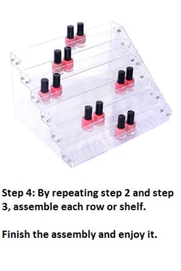 Six 6 Tier Modular Paint Rack - Acrylic Paint Dropper Storage Rack - Hobby Rack - Acrylic Rack System (ARS)
