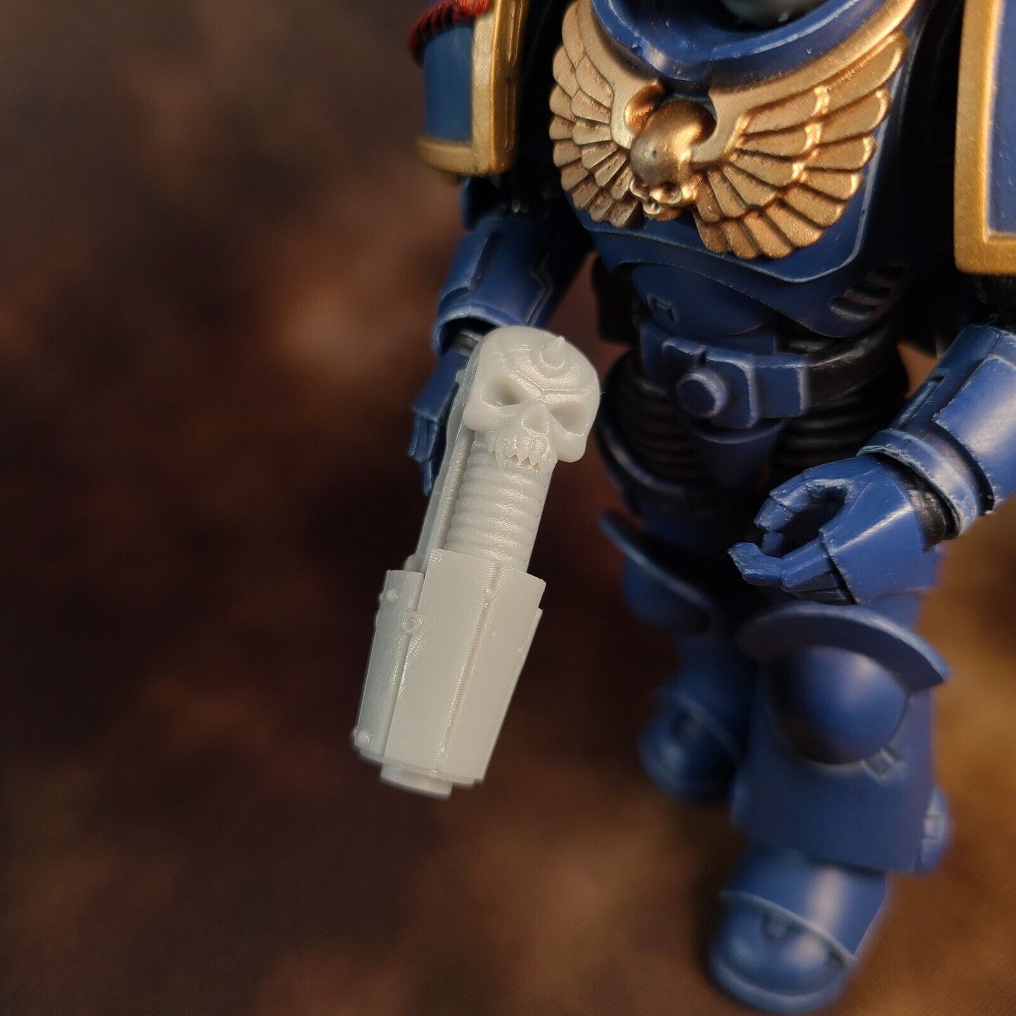 Plasma Pistol with Skull for JoyToy Space Marine Action Figures Custom 1:18th Scale Parts
