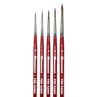 Monument Hobbies Pro Synthetic Paint Brush Set 0, 1, 2, 3 and 4