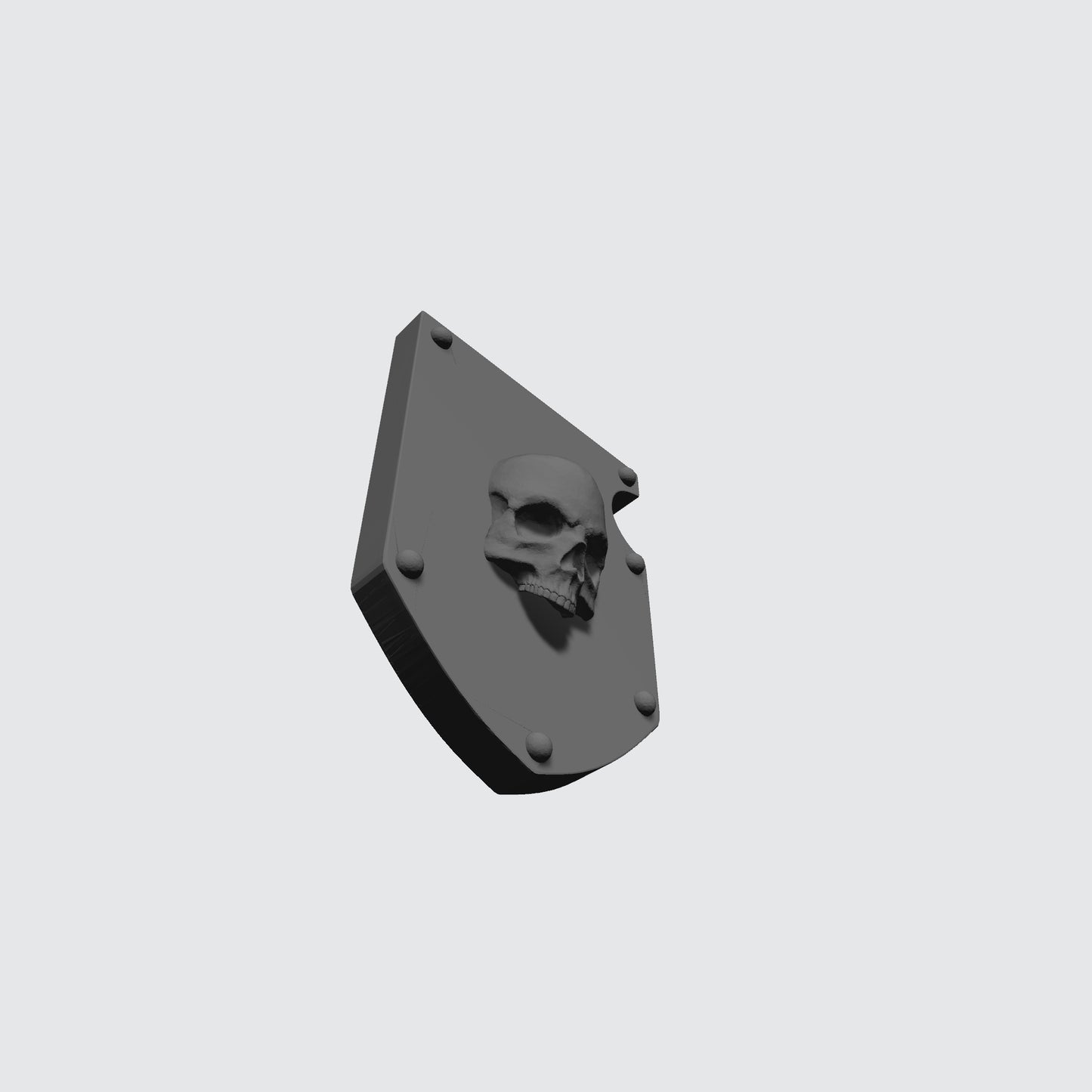 Skull Shoulder Pad Shield Heraldry Version 1 custom resin pauldron accessory compatible with JoyToy 1:18 scale armored action figures.