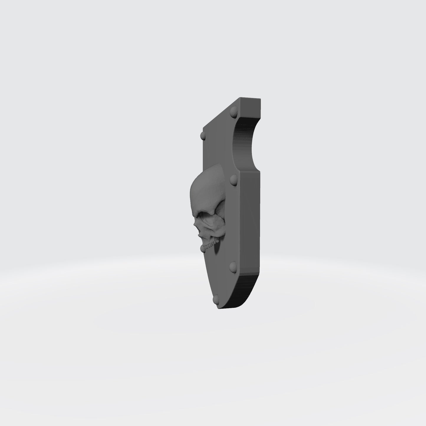 Skull Shoulder Pad Shield Heraldry Version 1 custom resin pauldron accessory compatible with JoyToy 1:18 scale armored action figures.
