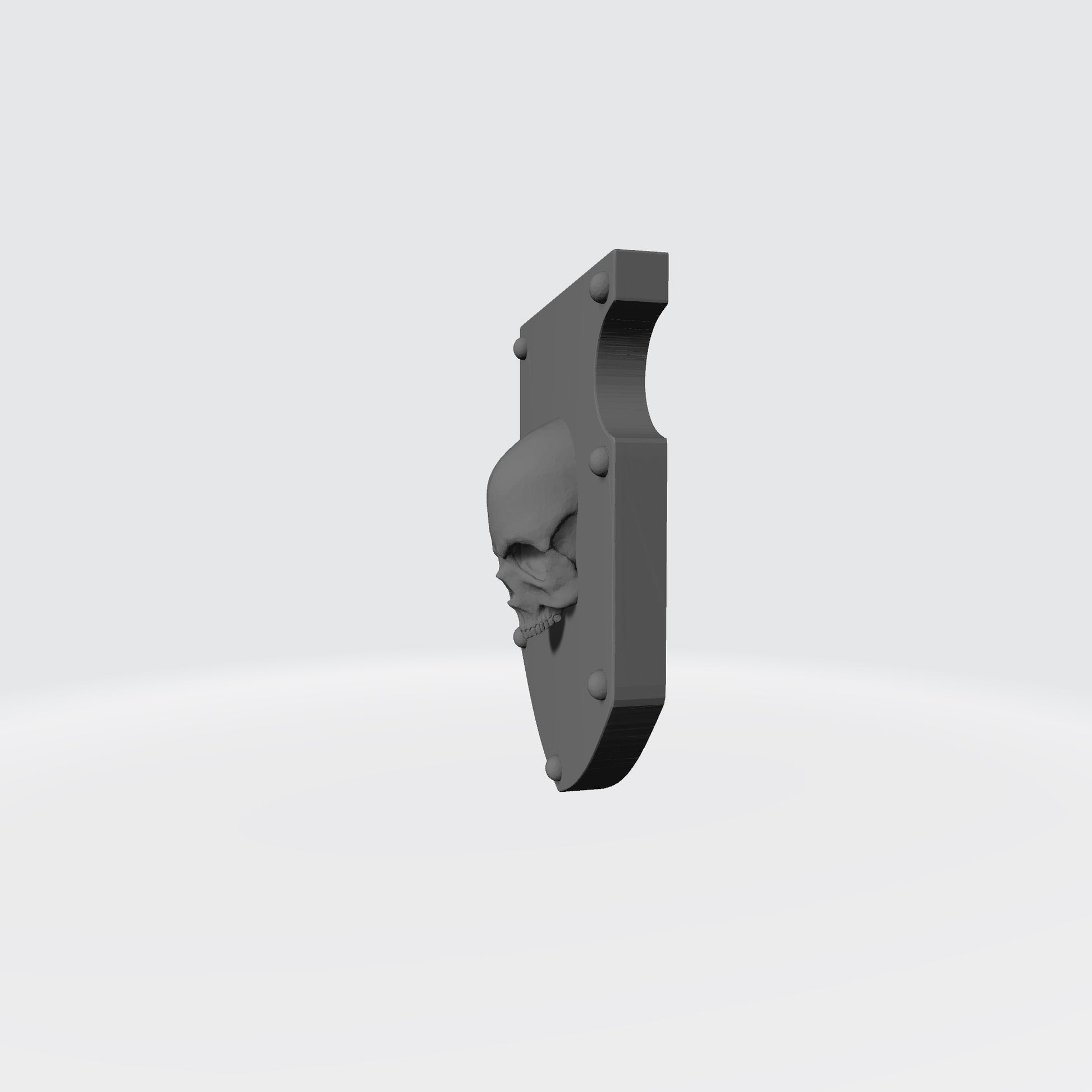Skull Shoulder Pad Shield Heraldry Version 1 custom resin pauldron accessory compatible with JoyToy 1:18 scale armored action figures.