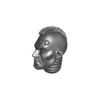 Initiate Head Swap Mohawk with Service Studs for JoyToy Space Marine Action Figure Custom 1:18th Scale Parts