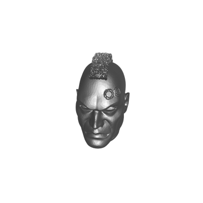 Initiate Head Swap Mohawk with Service Studs for JoyToy Space Marine Action Figure Custom 1:18th Scale Parts