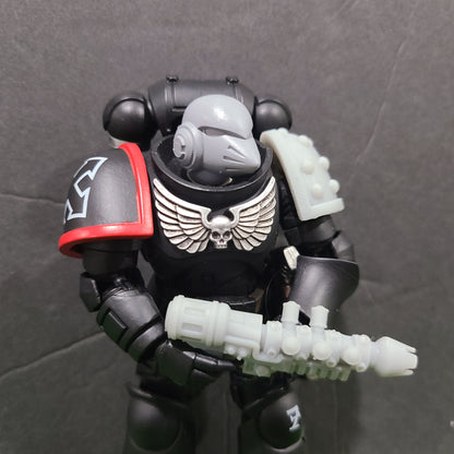 Space Marine MKVI Beaky Helmet Plain: Helmet Swap for JoyToy Grimdark Marine 1:18 Scale 4" Action Figures