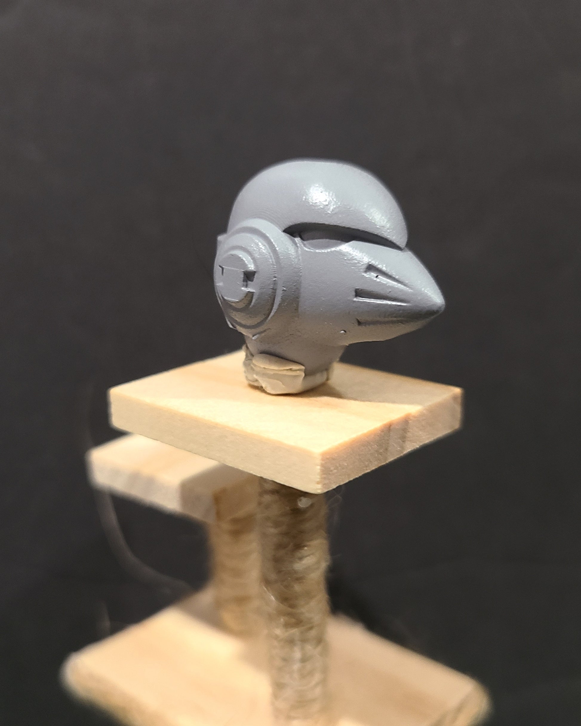 Space Marine MKVI Beaky Helmet Plain: Helmet Swap for JoyToy Grimdark Marine 1:18 Scale 4" Action Figures