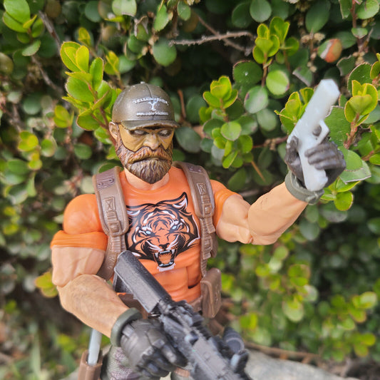 Custom Outback Veteran with Beard and Yellowstone Hat: G.I. Joe Classified Series Head Swaps 1:12 Scale 6" Action Figure Custom Parts by 18th Scale Armory