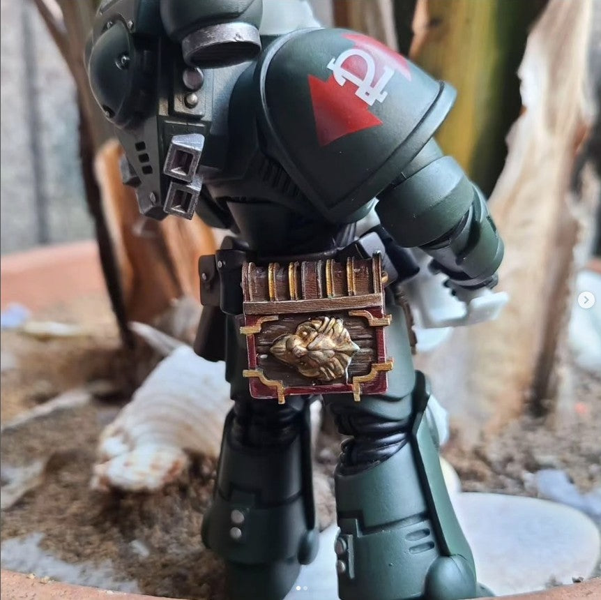 Painted Angels Grimm Warrior Order Lionhead Book of Remembrance compatible with JoyToy 1:18 scale armored action figures