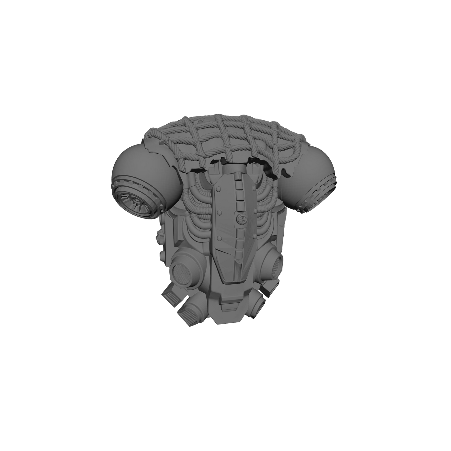 Back Pack Type T V1 Netting custom resin backpack designed to fit JoyToy 1:18 scale armored action figures.