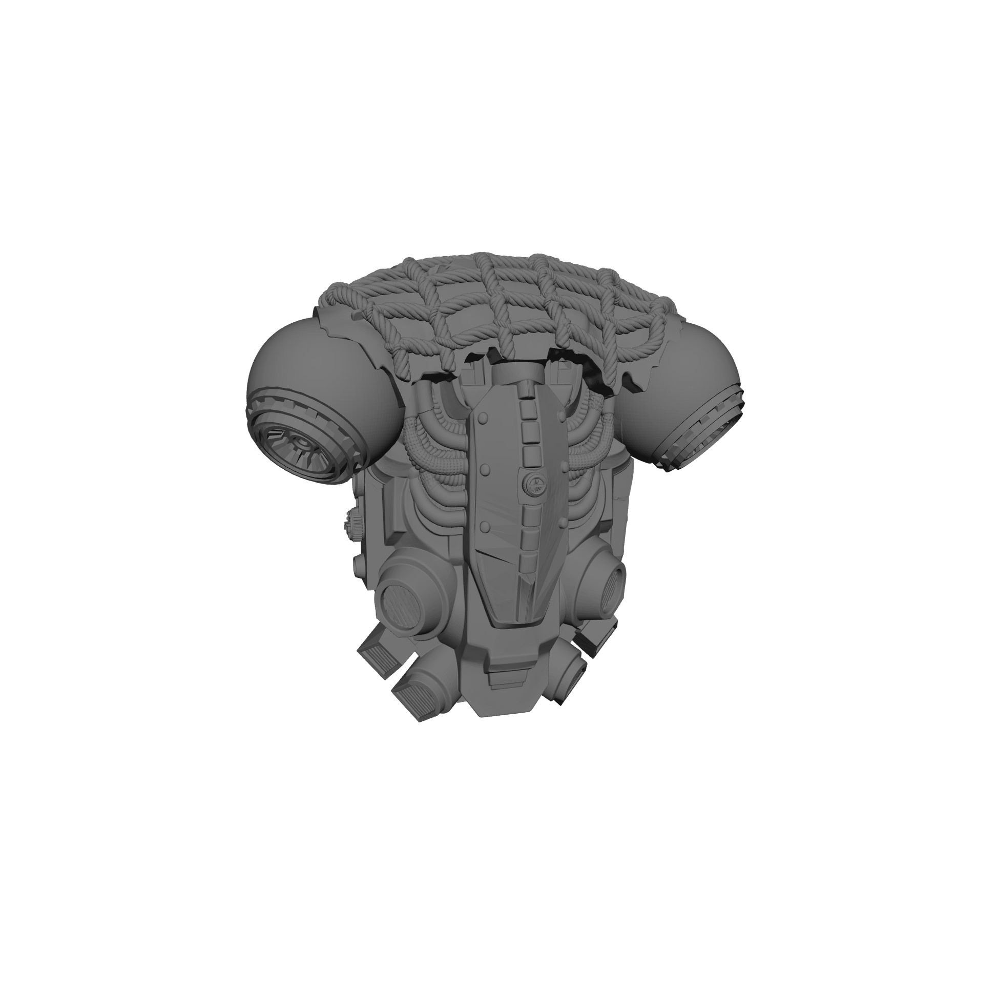 Back Pack Type T V1 Netting custom resin backpack designed to fit JoyToy 1:18 scale armored action figures.