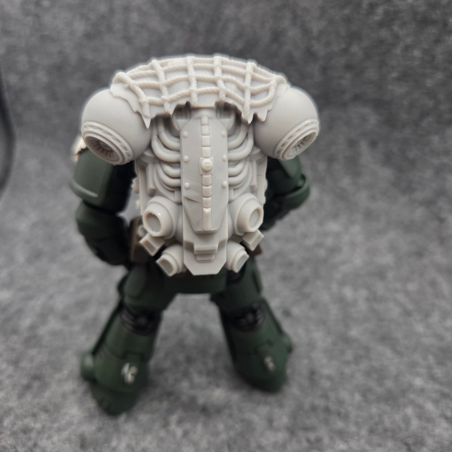 Back Pack Type T V1 Netting custom resin backpack designed to fit JoyToy 1:18 scale armored action figures.