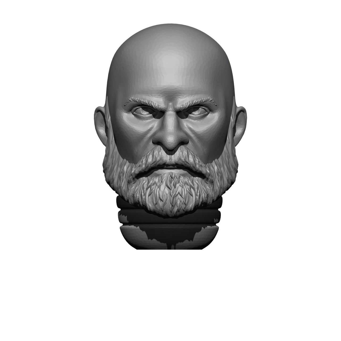 Bald Sergeant with Beard custom resin head swap compatible with JoyToy 1:18 scale armored action figures