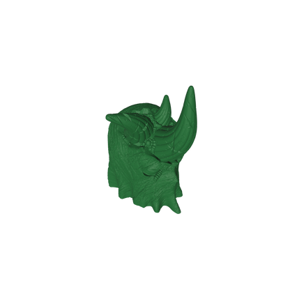 Blightborn Warrior Order Hooded Helm with Necrotic Damage custom resin head swap compatible with JoyToy 1:18 scale armored action figures.