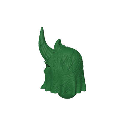 Blightborn Warrior Order Hooded Helm with Necrotic Damage custom resin head swap compatible with JoyToy 1:18 scale armored action figures.