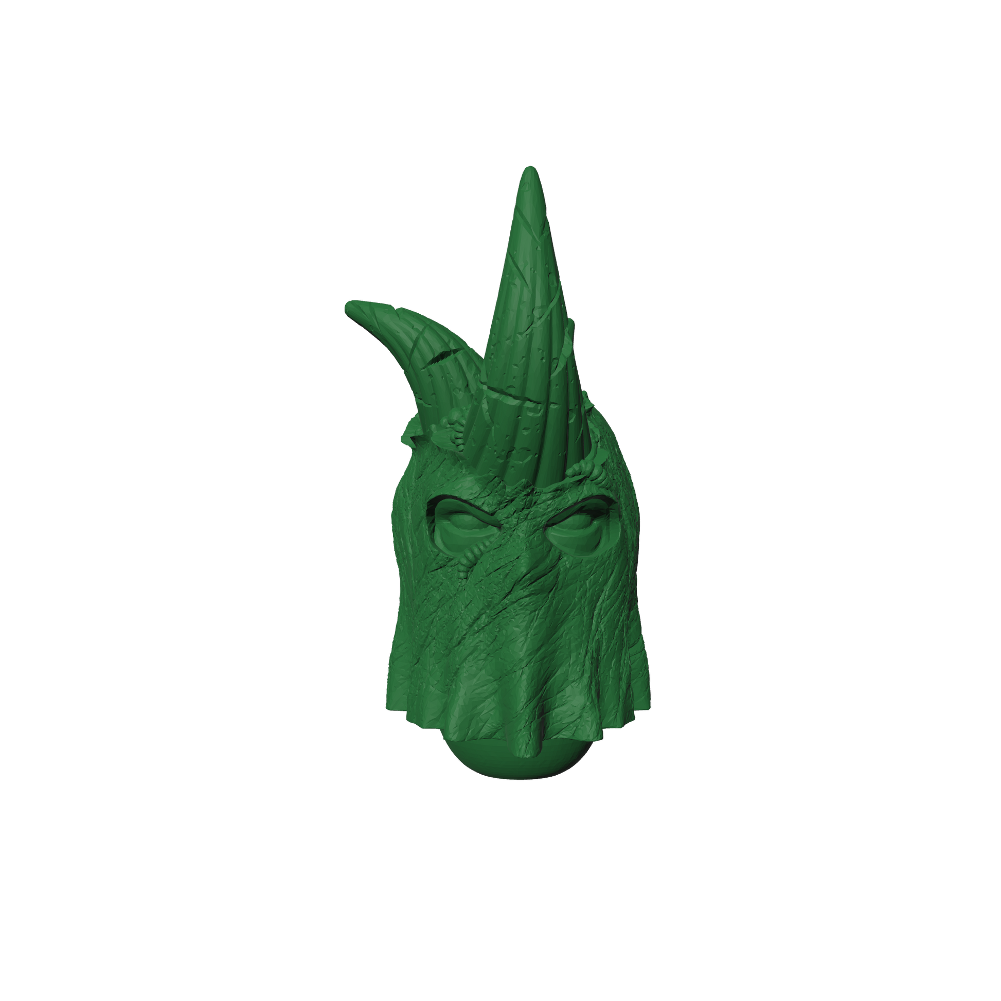 Blightborn Warrior Order Hooded Helm with Necrotic Damage custom resin head swap compatible with JoyToy 1:18 scale armored action figures.