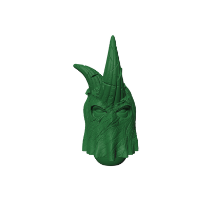 Blightborn Warrior Order Hooded Helm with Necrotic Damage custom resin head swap compatible with JoyToy 1:18 scale armored action figures.