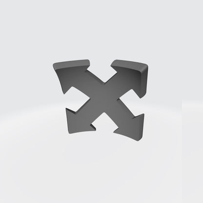 Two Close Support knee pad decals in custom resin compatible with JoyToy 1:18 scale armored action figures.