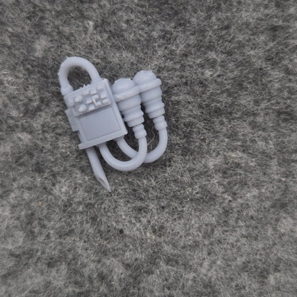 Combat Medic Medi-Pack Needle Scanner resin accessory compatible with JoyToy 1:18 scale armored action figures for custom sci-fi medic and battlefield support figure upgrades.