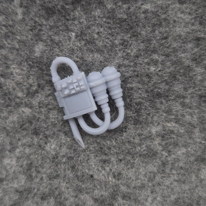 Combat Medic Medi-Pack Needle Scanner resin accessory compatible with JoyToy 1:18 scale armored action figures for custom sci-fi medic and battlefield support figure upgrades.