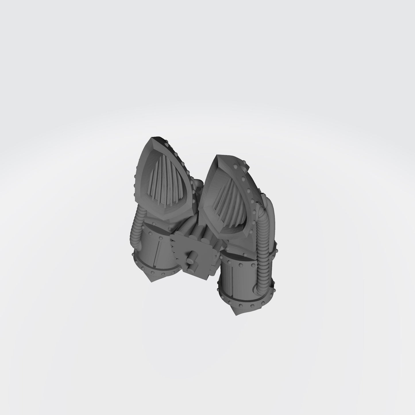 Detailed custom jump pack backpack accessory for armored action figures