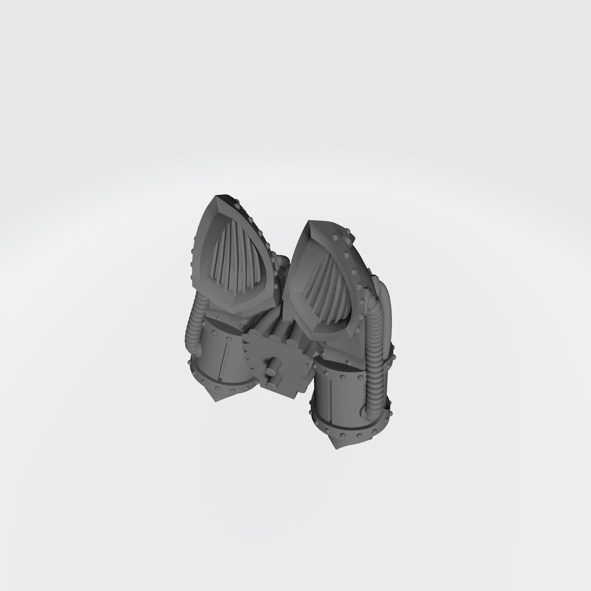 Detailed custom jump pack backpack accessory for armored action figures