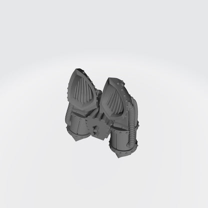 Detailed custom jump pack backpack accessory for armored action figures