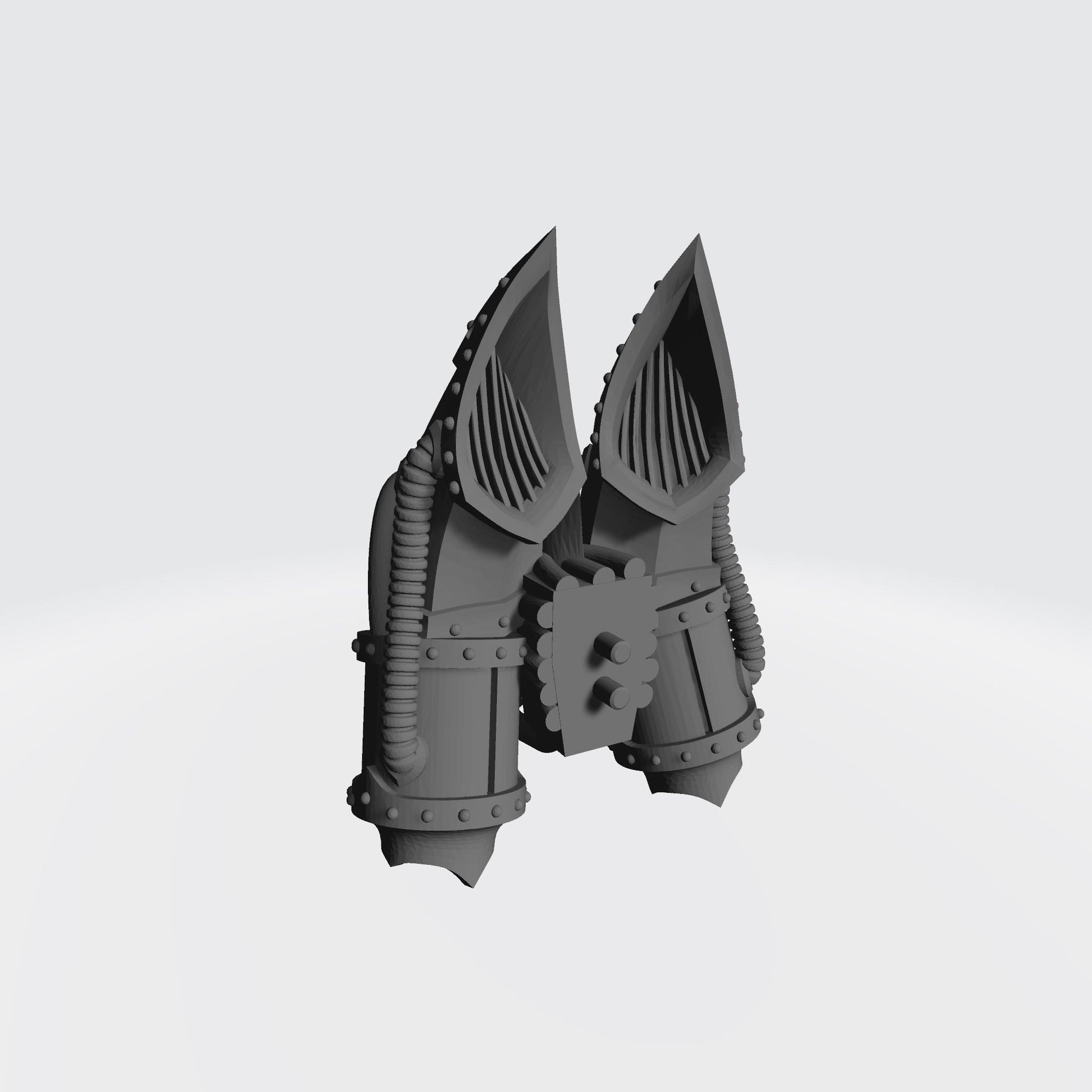 Detailed custom jump pack backpack accessory for armored action figures