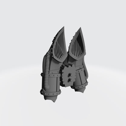 Detailed custom jump pack backpack accessory for armored action figures