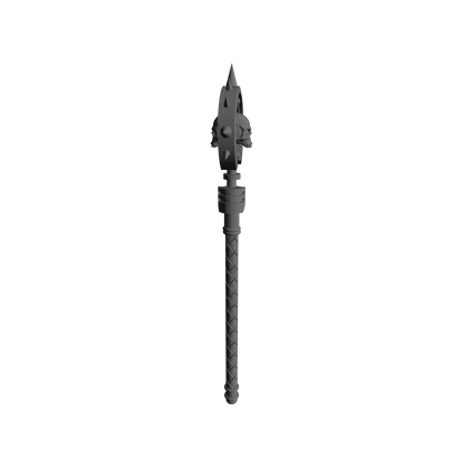 Grand Mystic Warrior Warding Staff with Skull Halo compatible with JoyToy 1:18 scale armored action figures custom resin weapon