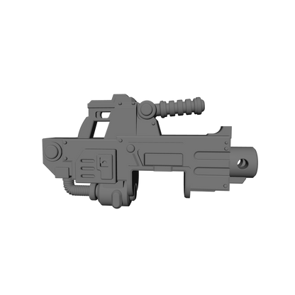 Heavy Assault Cannon with Drum Magazine custom resin heavy weapon kit compatible with JoyToy 1:18 scale armored action figures.