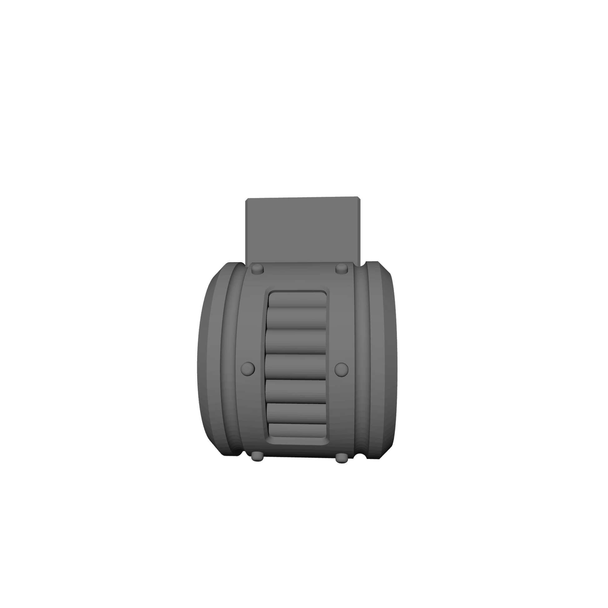 Heavy Assault Cannon with Drum Magazine custom resin heavy weapon kit compatible with JoyToy 1:18 scale armored action figures.