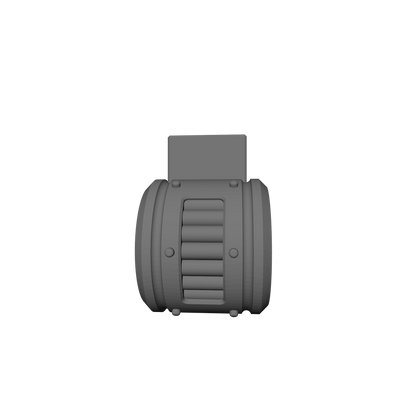 Heavy Assault Cannon with Drum Magazine custom resin heavy weapon kit compatible with JoyToy 1:18 scale armored action figures.