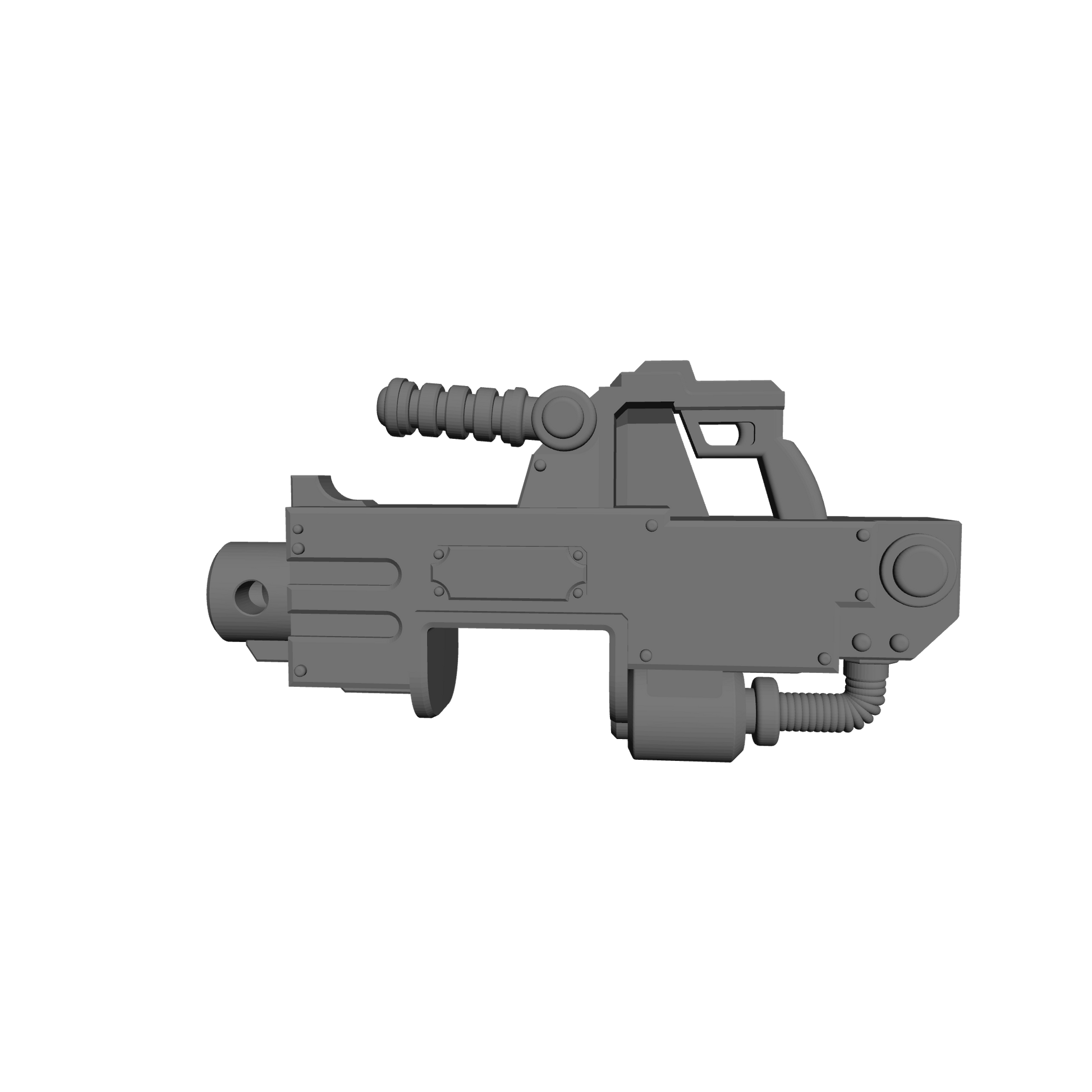 Heavy Assault Cannon with Drum Magazine custom resin heavy weapon kit compatible with JoyToy 1:18 scale armored action figures.