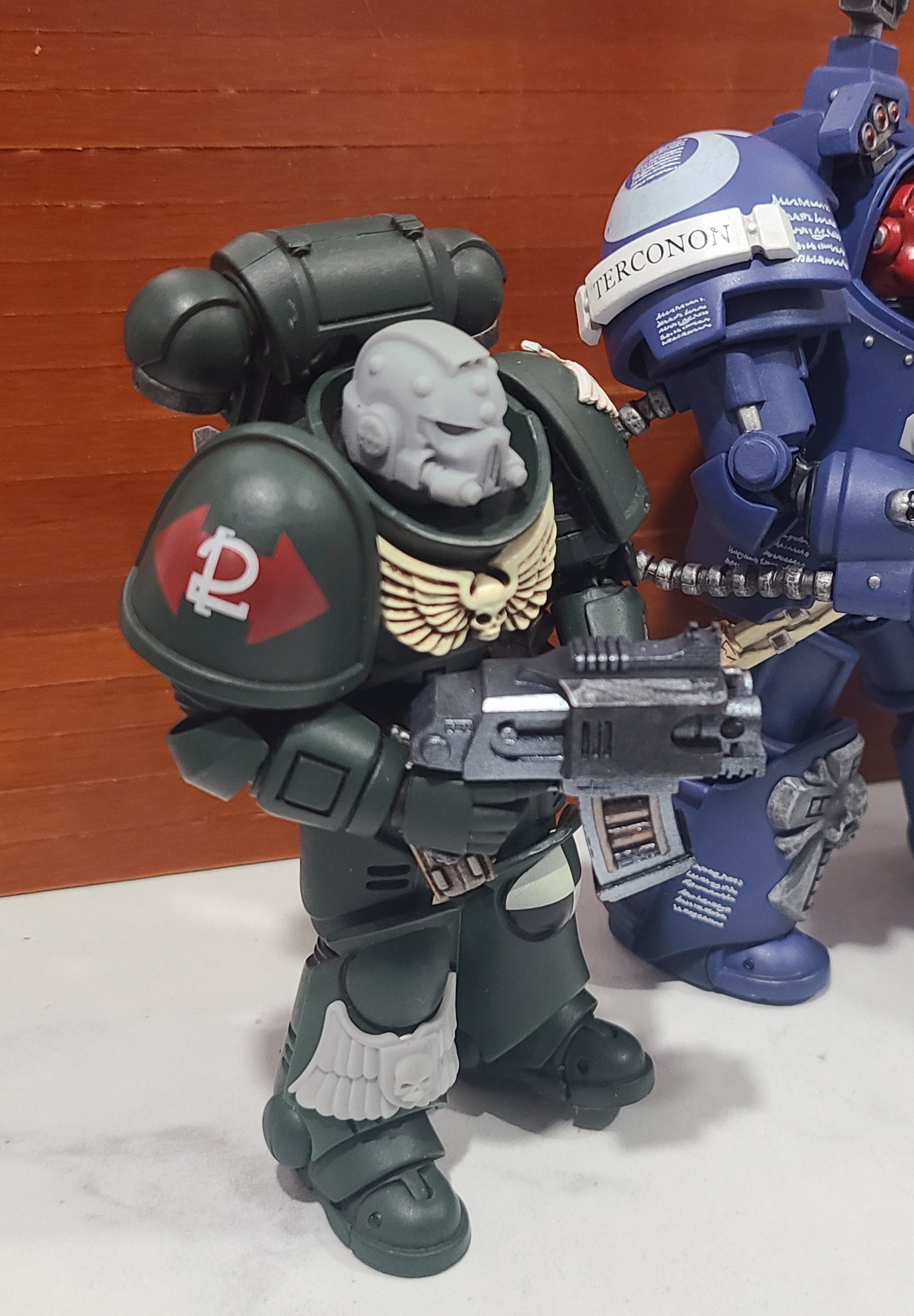 Heavy Thunderstrike Twin Barrel Battle Gun compatible with JoyToy 1:18 scale armored action figures custom resin weapon