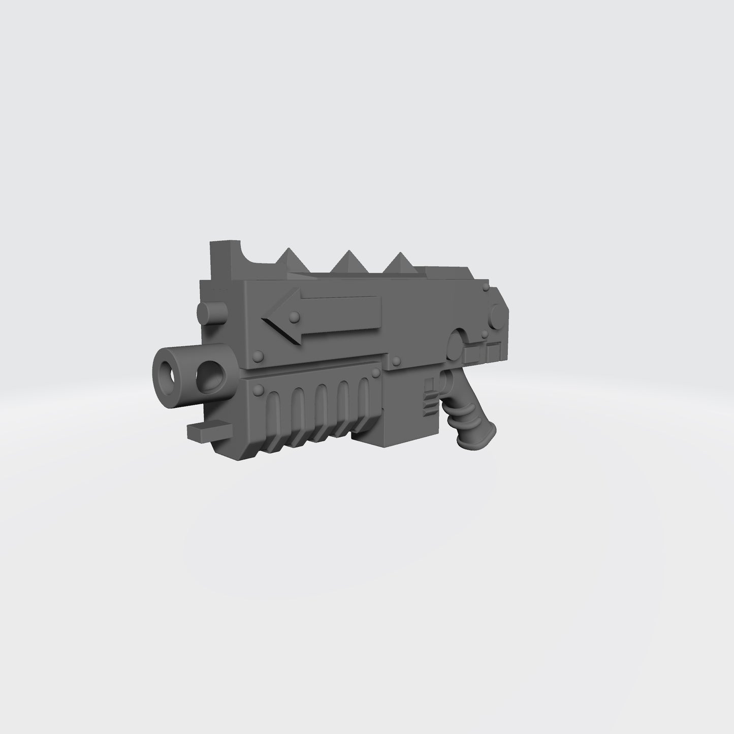 Hellforged Striker Combat Rifle Type A with removable curved magazine custom resin weapon compatible with JoyToy 1:18 scale armored action figures.