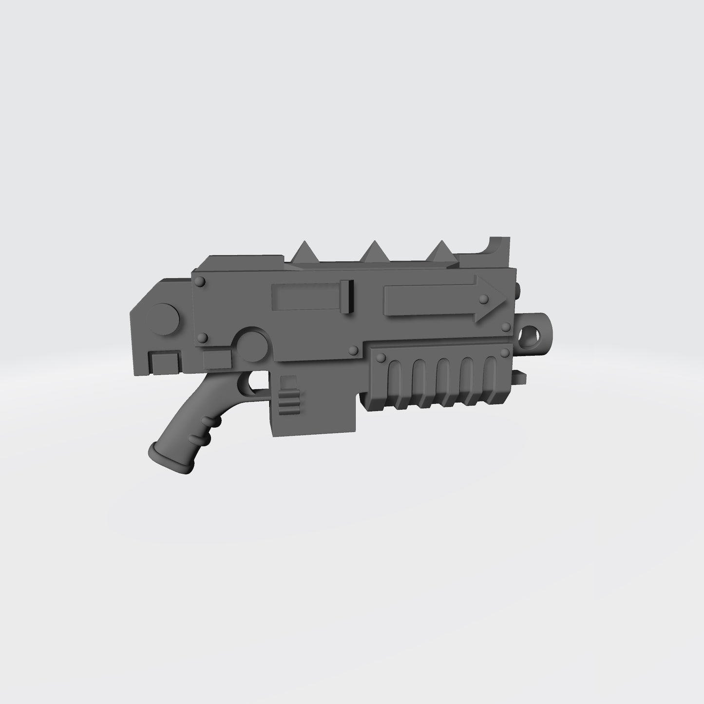 Hellforged Striker Combat Rifle Type A with removable curved magazine custom resin weapon compatible with JoyToy 1:18 scale armored action figures.