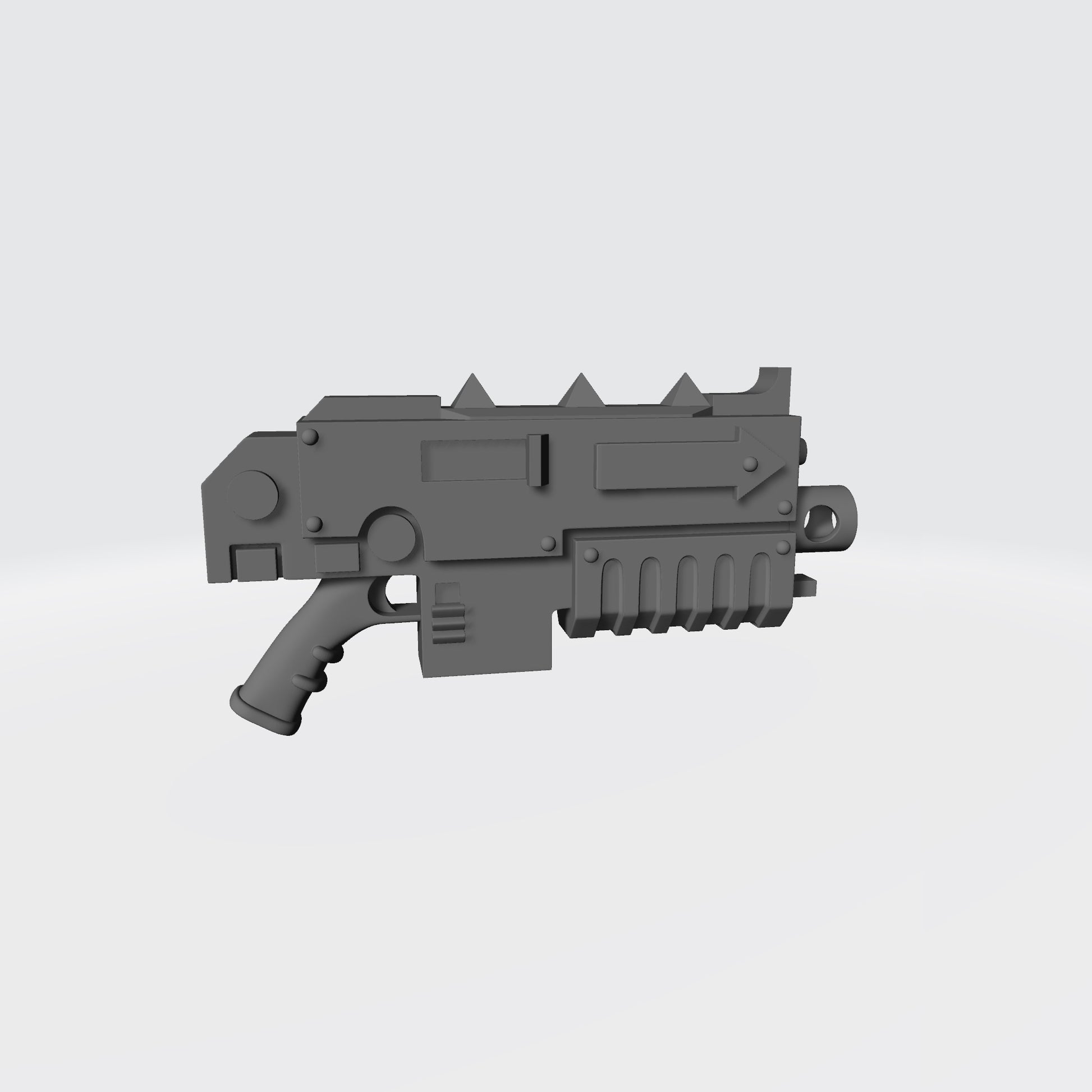 Hellforged Striker Combat Rifle Type A with removable curved magazine custom resin weapon compatible with JoyToy 1:18 scale armored action figures.