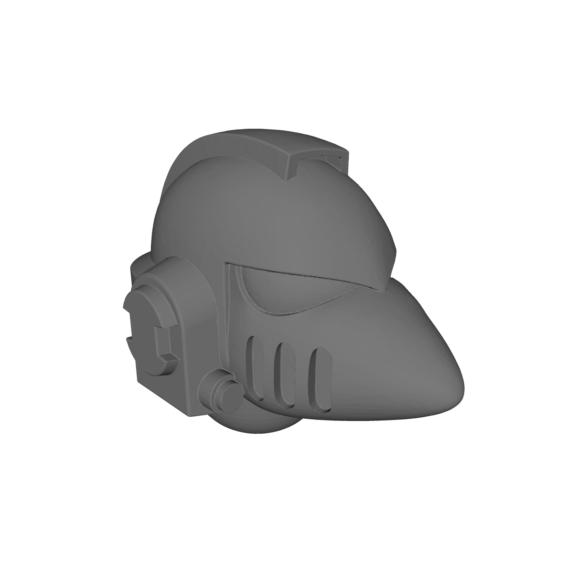 Helmet Type 6 Ver. 01 Plain custom resin helmet compatible with 28–32mm scale armored sci-fi miniatures.