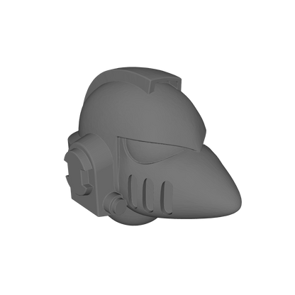 Helmet Type 6 Ver. 01 Plain custom resin helmet compatible with 28–32mm scale armored sci-fi miniatures.