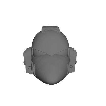 Helmet Type 6 Ver. 01 Plain custom resin helmet compatible with 28–32mm scale armored sci-fi miniatures.