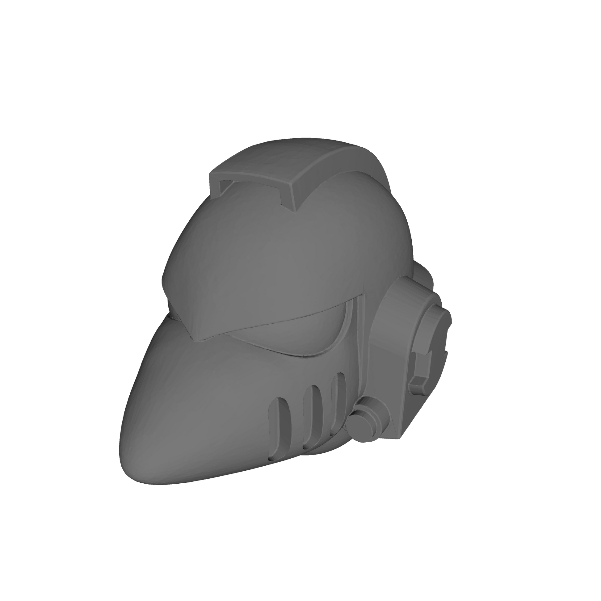 Helmet Type 6 Ver. 01 Plain custom resin helmet compatible with 28–32mm scale armored sci-fi miniatures.