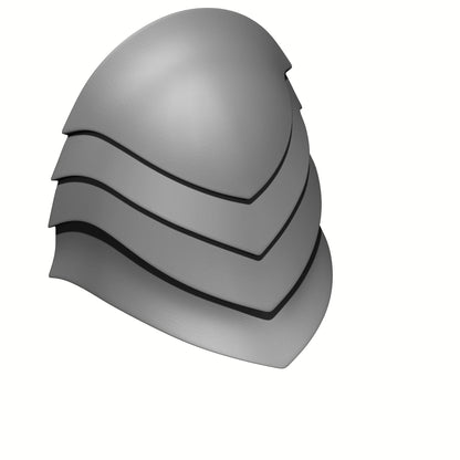 Layered Crusader resin shoulder pad for 1:18 Scale Grimdark Armored Soldier Upgrades compatible with JoyToy action figures