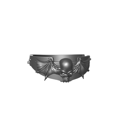 Night Terrors Warrior Order Skull and Wings Gorget custom resin neck armor compatible with JoyToy 1:18 scale armored action figures.