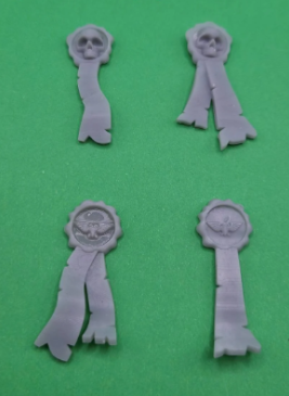 Oath Seals with Parchments four-piece custom resin accessory set designed to fit JoyToy 1:18 scale armored action figures.