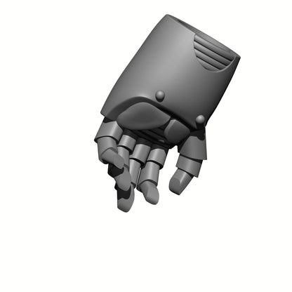 Plain Energy Fist left hand custom resin weapon compatible with JoyToy 1:18 scale armored action figures